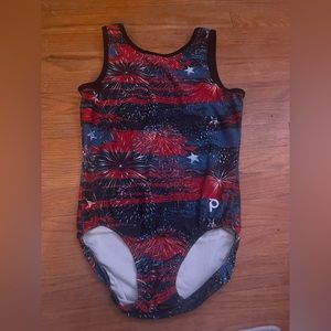 Plum 4th of July Gymnastics Leotard